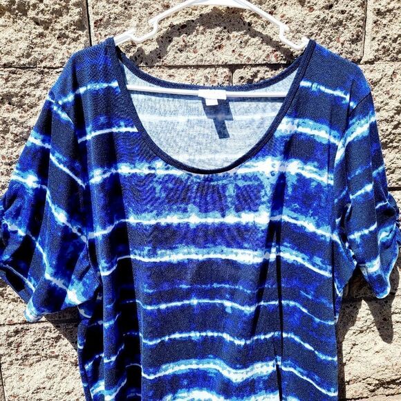 LulaRoe women's electric blue boho top - Picture 10 of 14